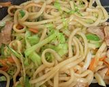 マカパウダー入りしょうゆ味の焼きうどん作り方6写真