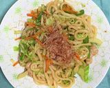 マカパウダー入りしょうゆ味の焼きうどん作り方7写真