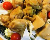 鶏肉のあまから炒め＆キャベツサラダの一品作り方4写真
