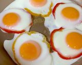 忙しい朝でもみんなのパプリカ目玉焼き^^作り方6写真