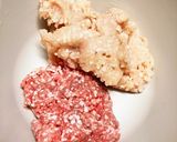 鶏と豚ミンチ♪味付メンチカツ( ´▽`)作り方1写真