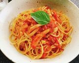 簡単！完熟トマトのギガーリックパスタ作り方12写真