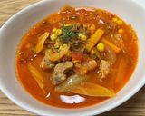 緑豆とたっぷり野菜のトマトスープ作り方7写真