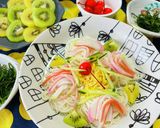 豪華な高知県素麺×キウィ ビタミンアップ作り方2写真