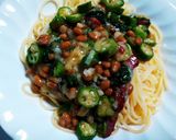 納豆オクラパスタ作り方6写真