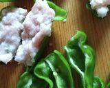 ピーマンの白はんぺんと鶏ミンチ詰め作り方4写真