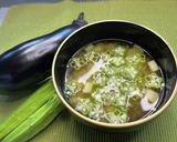 茄子とオクラの味噌汁作り方6写真