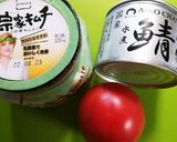ピリ辛最高！さば缶×トマトのキムチ和え作り方1写真