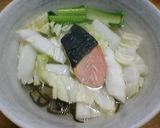レンチン!鮭と白菜と青菜のリゾット作り方3写真