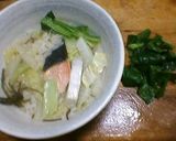 レンチン!鮭と白菜と青菜のリゾット作り方4写真