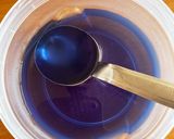 蝶々とまる紫陽花ココナッツミルクプリン作り方1写真