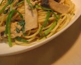 鶏ときのこの豆乳みそパスタ作り方5写真