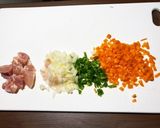お手軽。焼飯からのドライカレー。作り方1写真