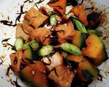 絹厚揚げとかぼちゃのひじき入り煮付け作り方4写真