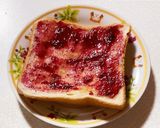 ダブルベリージャムとマーガリンのトースト作り方3写真