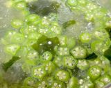 オクラ わかめ ねぎの味噌汁^^作り方5写真