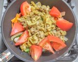 豚こま肉とトマトのカレー炒めパスタ作り方5写真