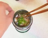 豚の冷しゃぶ油そば作り方4写真