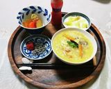 胃腸の弱った夫軽食の鶏雑炊です。作り方2写真