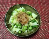 オクラと長いものゆずぽん酢で生姜作り方4写真