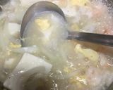 えびと豆腐と卵のスープ作り方4写真