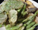 夏野菜と雪の下の天ぷら作り方3写真
