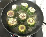 クセになる美味しさ☆ゴーヤーの肉詰め♫作り方8写真