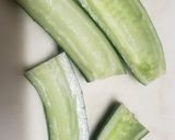 タチウオとキュウリの昆布茶締め作り方1写真