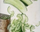 タチウオとキュウリの昆布茶締め作り方2写真
