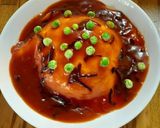 長ねぎ卵ときくらげ相性◎甘酢あんかけご飯作り方19写真