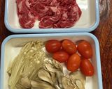 きのこトマト牛肉炒め煮丼 お弁当にも作り方1写真