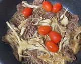 きのこトマト牛肉炒め煮丼 お弁当にも作り方4写真