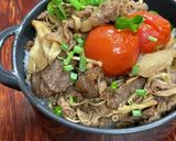 きのこトマト牛肉炒め煮丼 お弁当にも作り方7写真