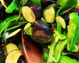 茄子＆ピーマン空芯菜ミートソース甘風味　作り方1写真