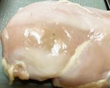 モロヘイヤ人参舞茸の鶏胸肉高野豆腐衣炒め作り方4写真