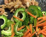 ご飯が進む！ゴーヤと豚肉甘辛炒め作り方5写真