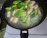 ヨウサマの減塩青梗菜と油あげの味噌酢和え作り方1写真