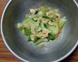 ヨウサマの減塩青梗菜と油あげの味噌酢和え作り方4写真
