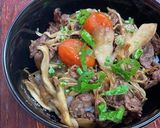 きのこトマト牛肉炒め煮丼 お弁当にも作り方6写真