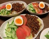 トマトも、卵もジャージャー麺作り方6写真