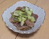 マグロ中落ち漬けキウイのゴマドレカナッペ作り方6写真