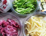 バラ肉の青椒肉絲作り方1写真