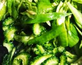 ゴーヤ、豆板醬を入れた、簡単青椒肉絲風作り方4写真