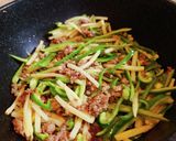 バラ肉の青椒肉絲作り方7写真