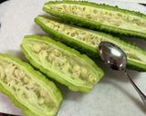 酔わせゴーヤーの卵乗っけごはん作り方1写真