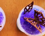 蝶々とまる紫陽花ココナッツミルクプリン作り方17写真