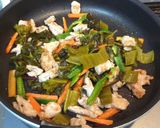 高菜と豚肉のピリ辛炒め作り方3写真