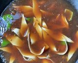 刀削麺　豆板醤辛味スープ作り方4写真
