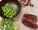 旨旨和風ケークサレ！葱味噌牛タン茶豆入り作り方1写真