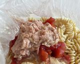 【ポリ袋の防災レシピ】トマトツナパスタ作り方4写真